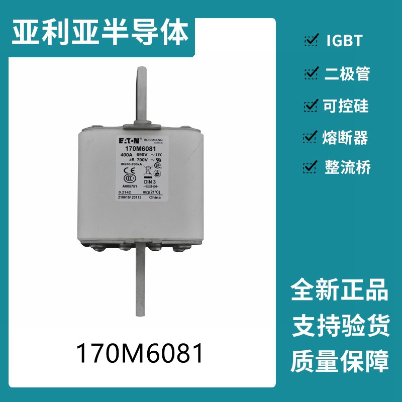 巴斯曼BUSSMANN低壓快速熔斷器 170M6081
